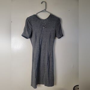 Wilfred Free Heathered Black Fitted Dress